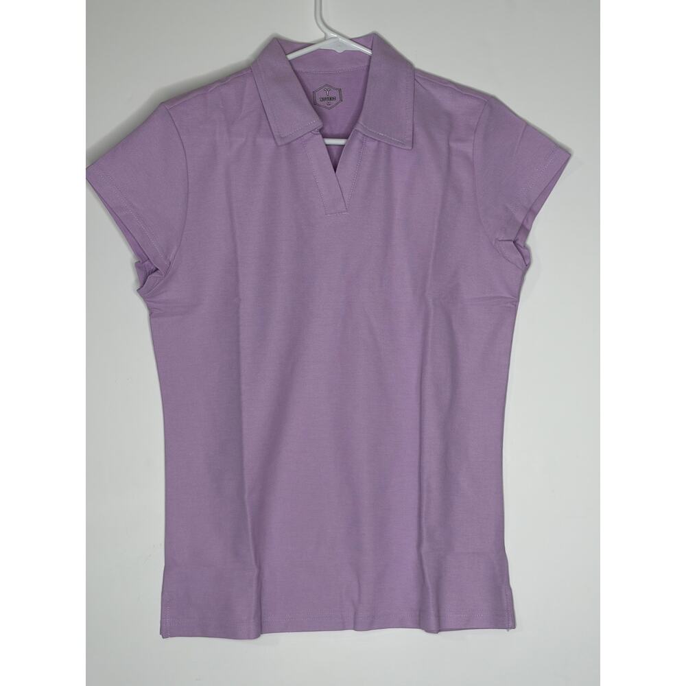 Novept Lavender Purple Short Sleeve Polo Top New M